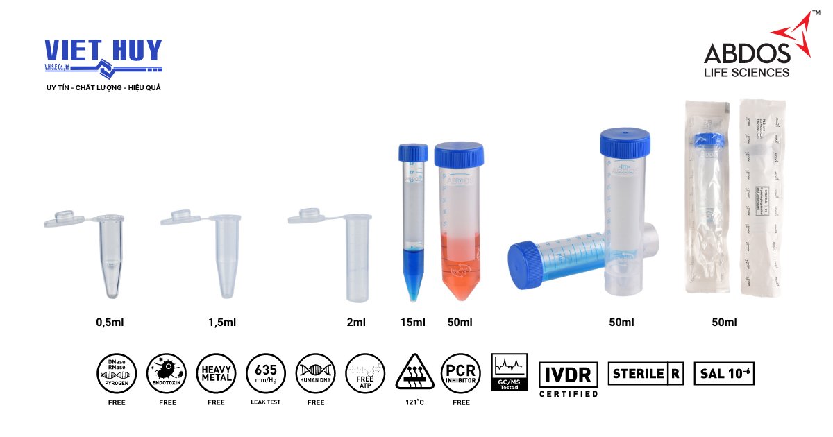 Ống Ly Tâm (Centrifuge tubes) hãng ABDOS