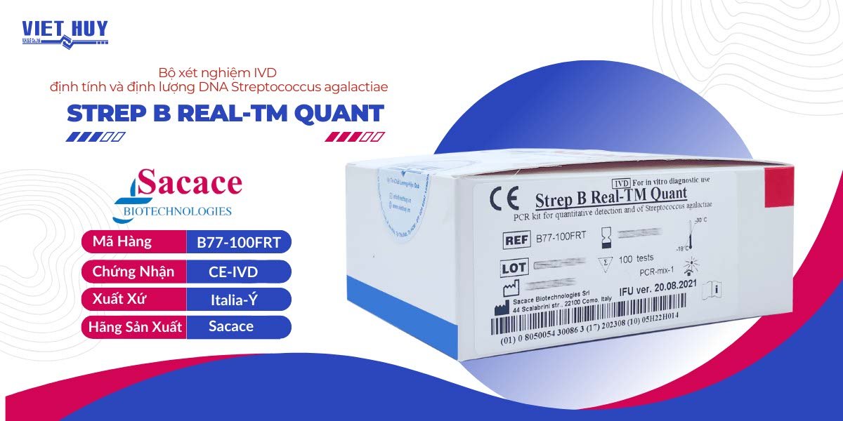 Bộ kit xét nghiệm Strep B Real-TM Quant của hãng Sacace Biotechnologies