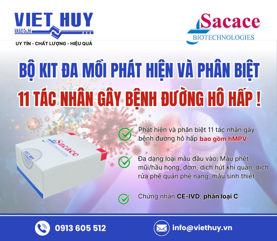 Bộ kit đa mồi phát hiên và phân biệt 11 tác nhân gây bệnh đường hô hấp 