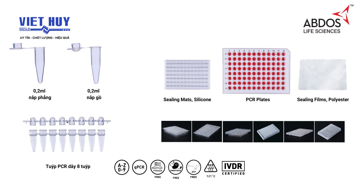 Tuýp PCR, Strip PCR, Đĩa PCR và Miếng Dán